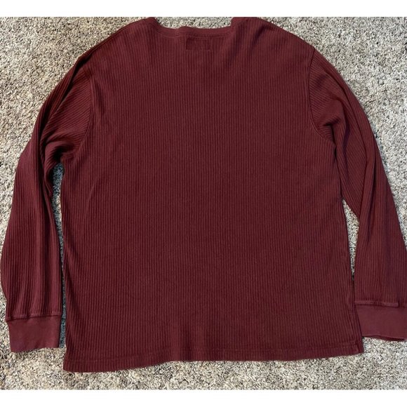 Vintage American Eagle Mens V-Neck Ribbed Shirt Size XL Long Sleeve - Picture 5 of 5